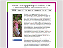 Tablet Screenshot of childrensneuroservices.com